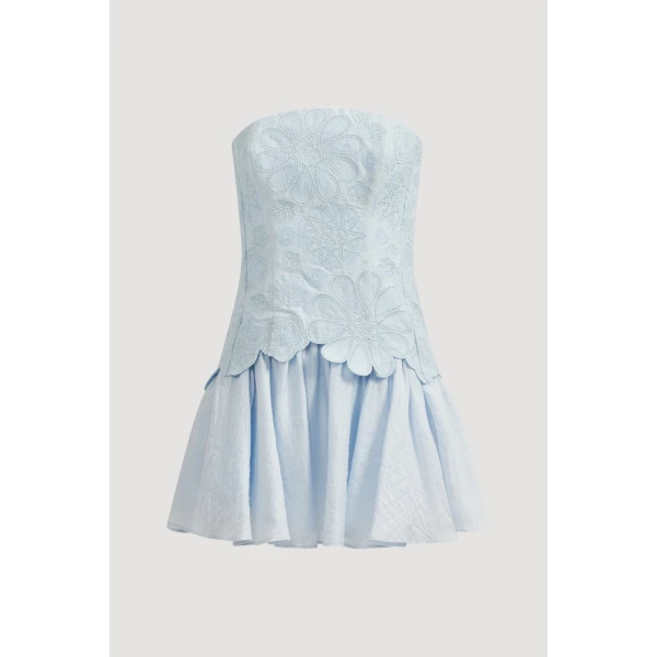 Gia Embroidered Mini Dress