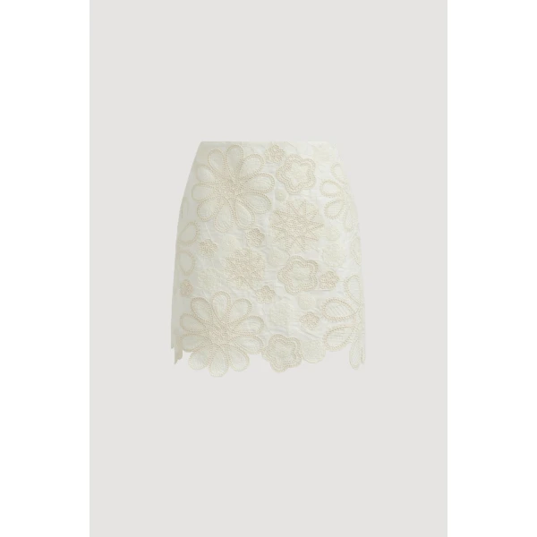 Gia Embroidered Mini Skirt