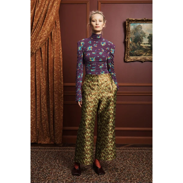 Alemais Betsy Ruched Top  Sustainable Tops with Alémais print -  Luxury Handbags Australian Designer