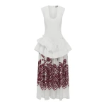 Alemais Bobby V-Neck Embroidered Midi Dress  Sustainable Dresses with Alémais print -  Luxury Handbags Australian Designer
