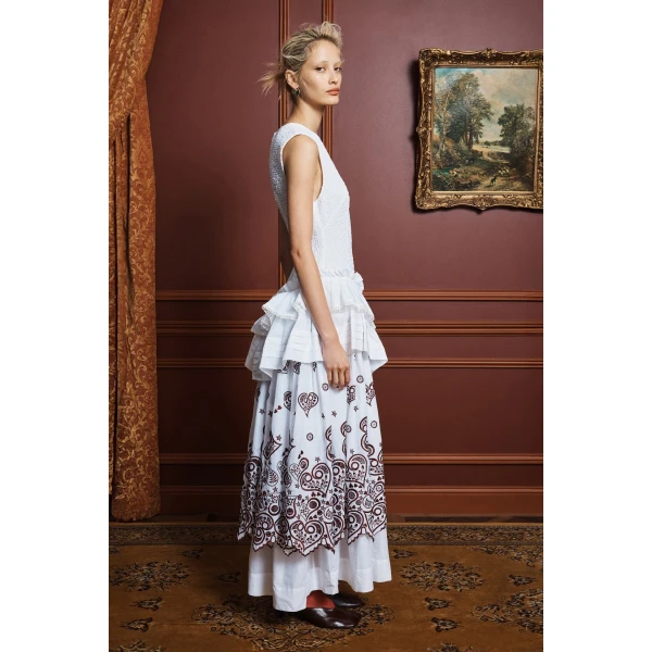 Alemais Bobby V-Neck Embroidered Midi Dress  Sustainable Dresses with Alémais print -  Luxury Handbags Australian Designer