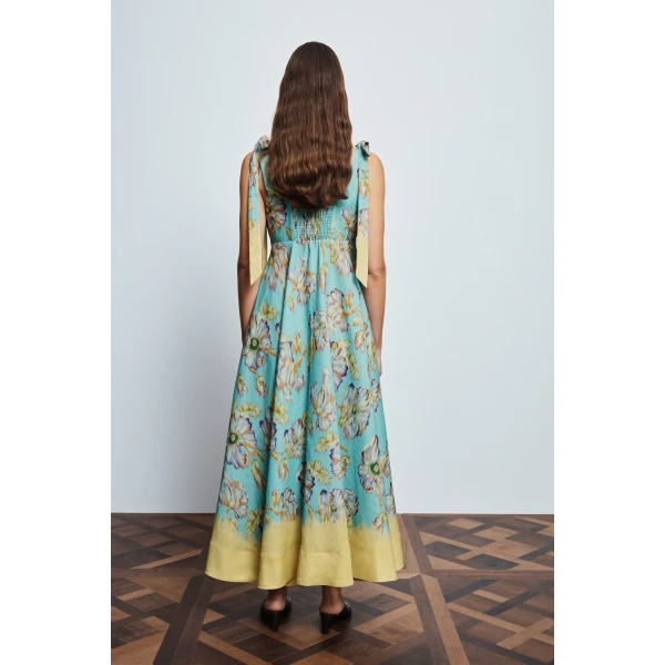 Alemais Jerry Ballet Midi Dress  Sustainable Dresses with Alémais print -  Luxury Handbags Australian Designer