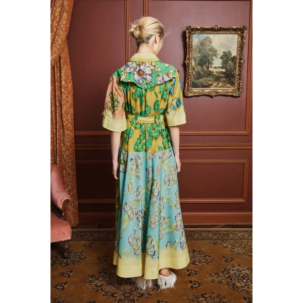 Alemais Jerry Shirtdress  Sustainable Dresses with Alémais print -  Luxury Handbags Australian Designer