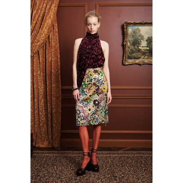 Alemais Jimi Top  Sustainable Tops with Alémais print -  Luxury Handbags Australian Designer