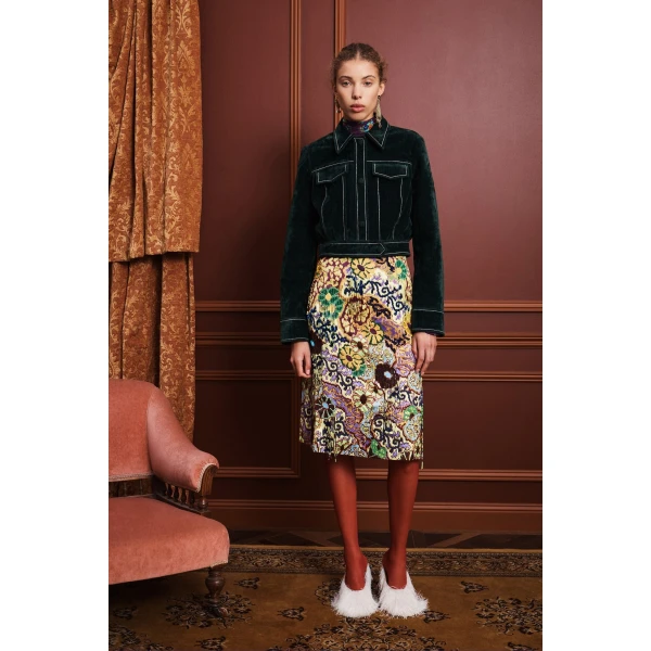Alemais Joanna Embellished Skirt  Sustainable Skirts with Alémais print -  Luxury Handbags Australian Designer
