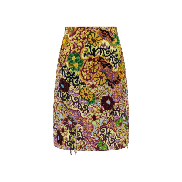Alemais Joanna Embellished Skirt  Sustainable Skirts with Alémais print -  Luxury Handbags Australian Designer