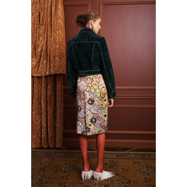 Alemais Joanna Embellished Skirt  Sustainable Skirts with Alémais print -  Luxury Handbags Australian Designer