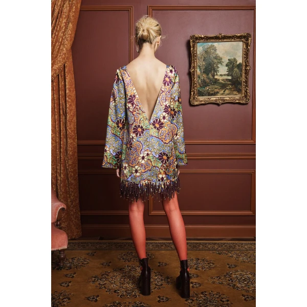 Alemais Joanna Mini Dress  Sustainable Dresses with Alémais print -  Luxury Handbags Australian Designer
