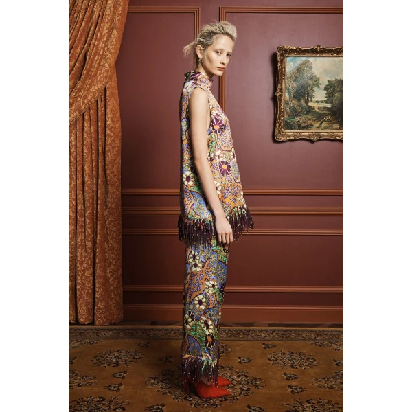Alemais Joanna Pant  Sustainable Pants with Alémais print -  Luxury Handbags Australian Designer