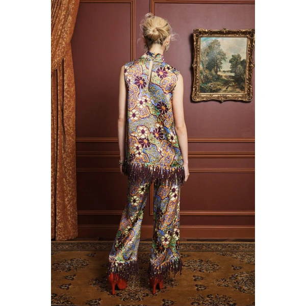 Alemais Joanna Pant  Sustainable Pants with Alémais print -  Luxury Handbags Australian Designer