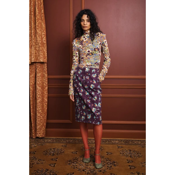 Alemais Joanna Ruched Top  Sustainable Tops with Alémais print -  Luxury Handbags Australian Designer
