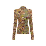 Alemais Joanna Ruched Top  Sustainable Tops with Alémais print -  Luxury Handbags Australian Designer