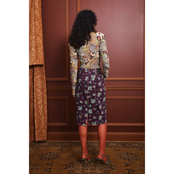 Alemais Joanna Ruched Top  Sustainable Tops with Alémais print -  Luxury Handbags Australian Designer