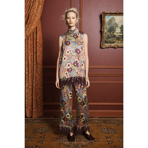 Alemais Joanna Top  Sustainable Tops with Alémais print -  Luxury Handbags Australian Designer