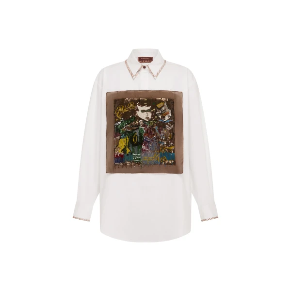 Alemais Limelight Embellish Shirt  Sustainable Tops with Alémais print -  Luxury Handbags Australian Designer