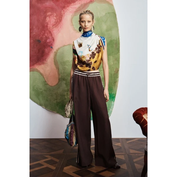 Alemais Lori Pant  Sustainable Pants with Alémais print -  Luxury Handbags Australian Designer