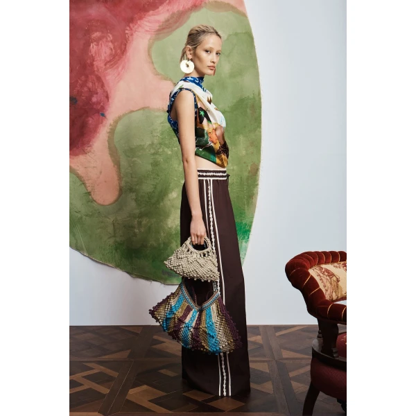 Alemais Lori Pant  Sustainable Pants with Alémais print -  Luxury Handbags Australian Designer