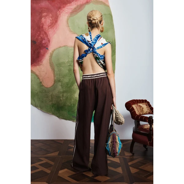 Alemais Lori Pant  Sustainable Pants with Alémais print -  Luxury Handbags Australian Designer
