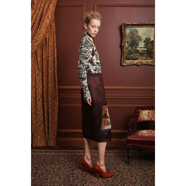 Alemais Lori Ruched Top  Sustainable Tops with Alémais print -  Luxury Handbags Australian Designer