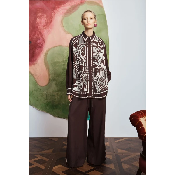 Alemais Lori Shirt  Sustainable Tops with Alémais print -  Luxury Handbags Australian Designer