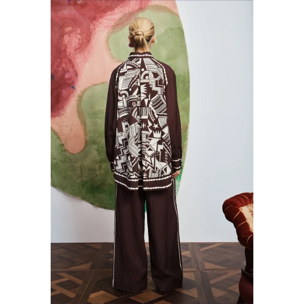 Alemais Lori Shirt  Sustainable Tops with Alémais print -  Luxury Handbags Australian Designer