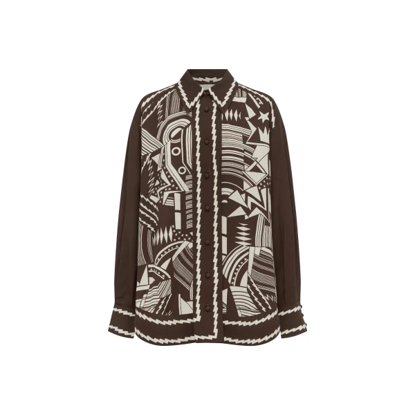 Alemais Lori Shirt  Sustainable Tops with Alémais print -  Luxury Handbags Australian Designer