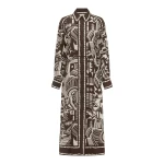 Alemais Lori Shirtdress  Sustainable Dresses with Alémais print -  Luxury Handbags Australian Designer
