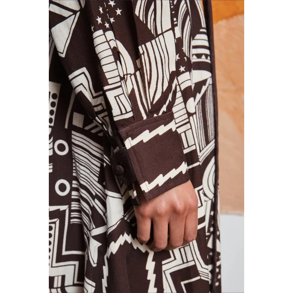 Alemais Lori Shirtdress  Sustainable Dresses with Alémais print -  Luxury Handbags Australian Designer