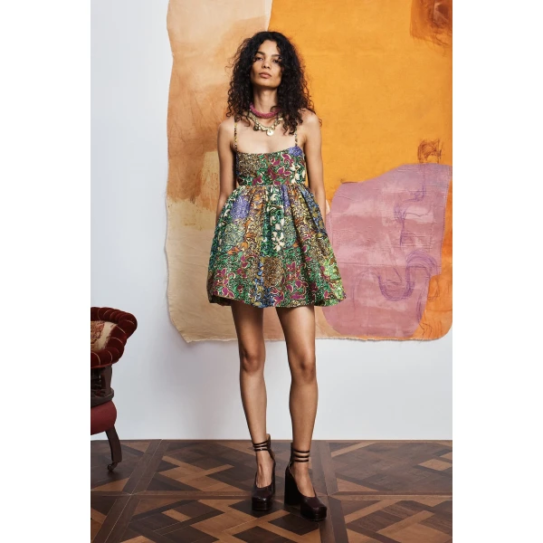 Alemais Marnie Mini Dress  Sustainable Dresses with Alémais print -  Luxury Handbags Australian Designer