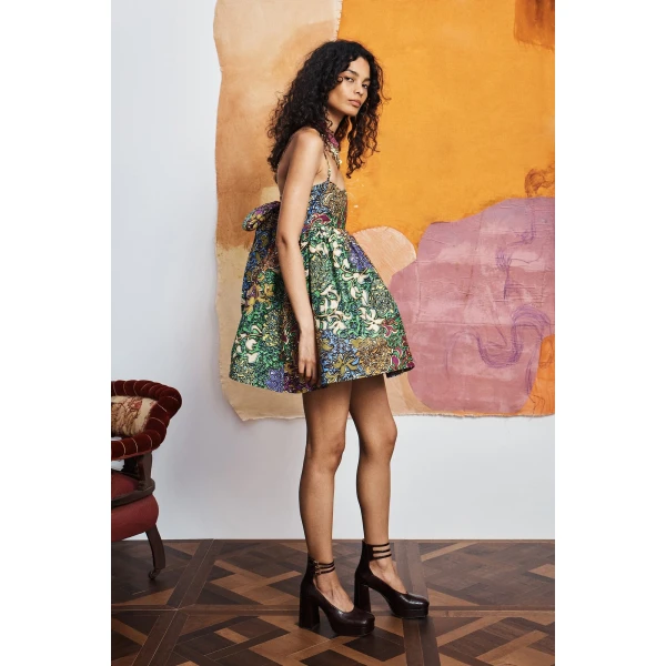 Alemais Marnie Mini Dress  Sustainable Dresses with Alémais print -  Luxury Handbags Australian Designer