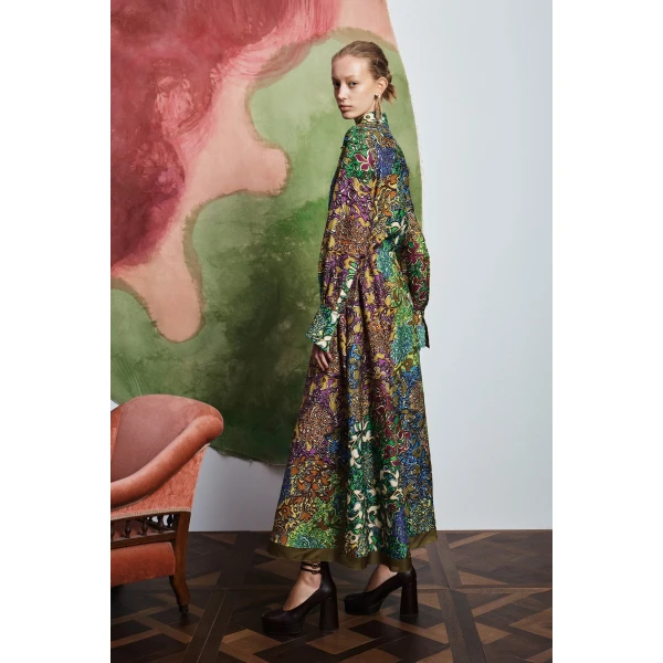 Alemais Marnie Shirtdress  Sustainable Dresses with Alémais print -  Luxury Handbags Australian Designer