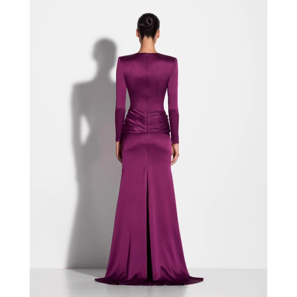 Long Sleeve Knot Gown