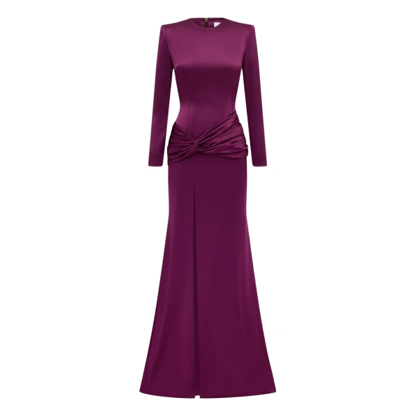 alex perry satin crepe gown