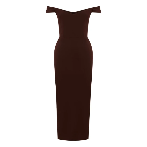 alex perry stretch crepe midi dress