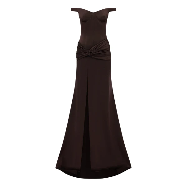 alex perry satin crepe gown