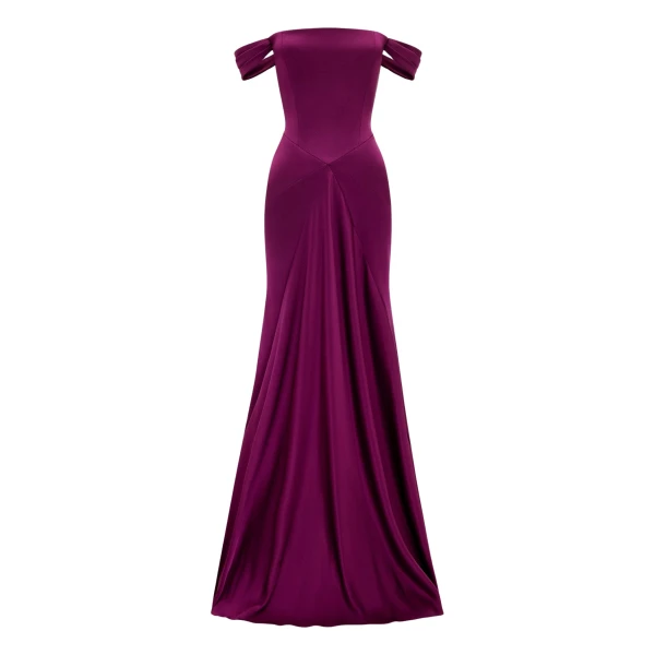alex perry satin crepe gown