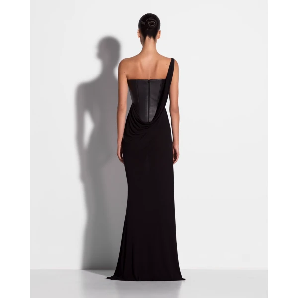 One Shoulder Asymmetric Gown