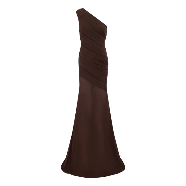 alex perry stretch mesh gown