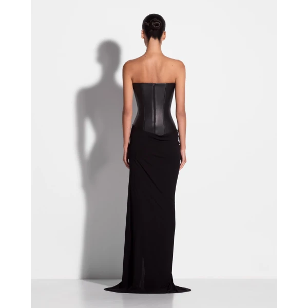 Strapless Asymmetric Gown