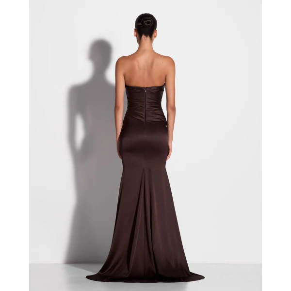 Strapless Tucked Gown