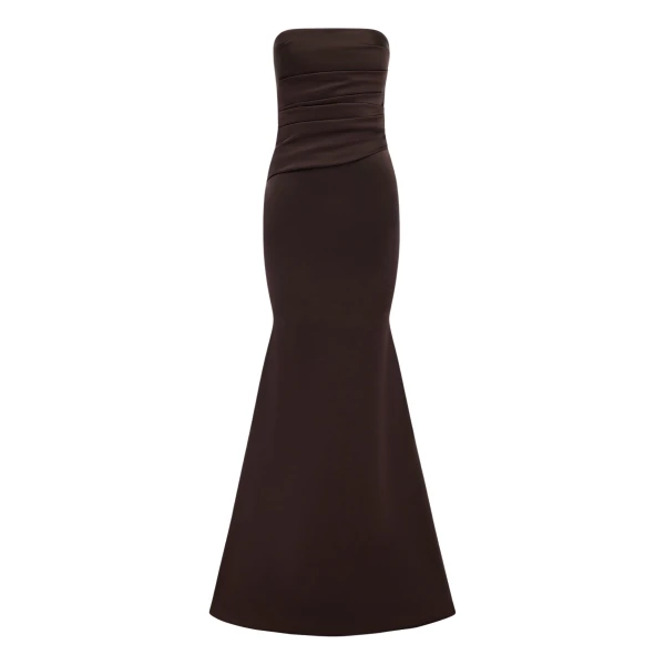 alex perry satin crepe gown
