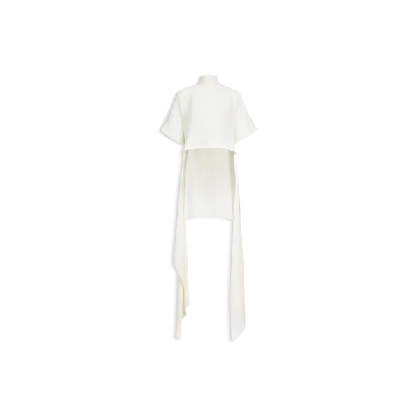 Alaïa Asymmetric Cady Top - ALAÏA Tops - Laser Cut Luxury - Shop at Luxury Shoes 