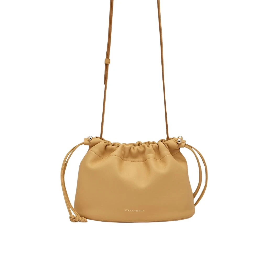 Beige-Charlotte-Drawstring-in-Brulee75579_nobg Strathberry Charlotte Drawstring bucket bag