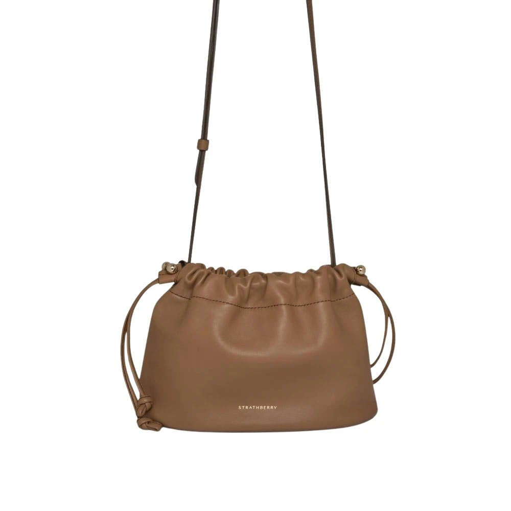 Beige-Charlotte-Drawstring-in-Clay25849_nobg Strathberry Charlotte Drawstring bucket bag