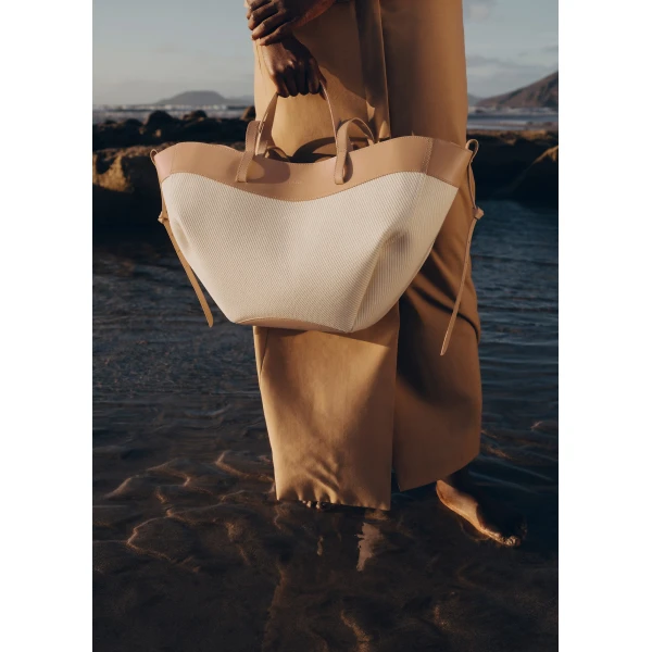 Polène Cyme in Beige Cyme in Beige - Totes & Top-Handle Bags - Parisian Luxury Leather Bag at Luxury Shoes 
