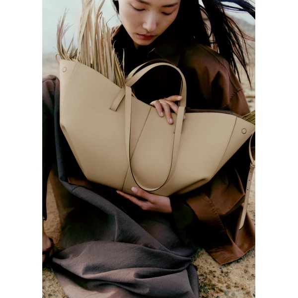 Polène Cyme in Sand Cyme in Sand - Totes & Top-Handle Bags - Parisian Luxury Leather Bag at Luxury Shoes 