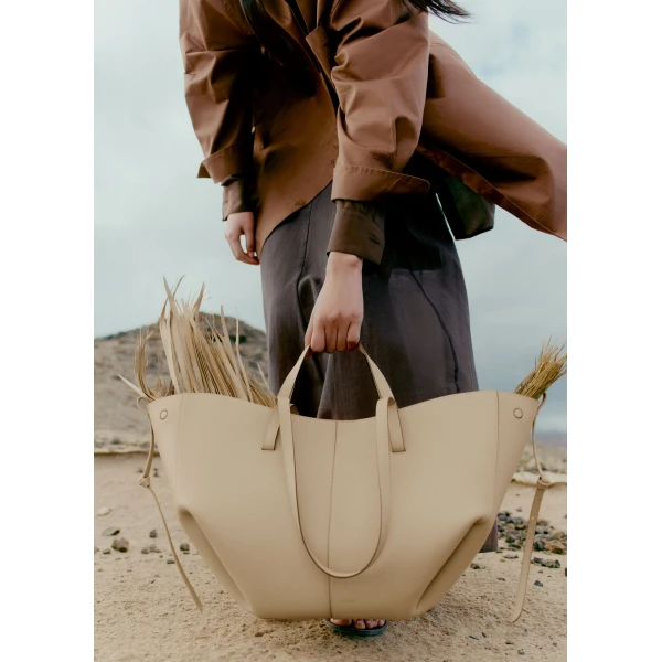 Polène Cyme in Sand Cyme in Sand - Totes & Top-Handle Bags - Parisian Luxury Leather Bag at Luxury Shoes 