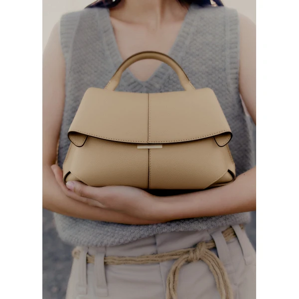 Polène Mokki Mini in Sand Mokki Mini in Sand - Mini Bags - Parisian Luxury Leather Bag at Luxury Shoes 