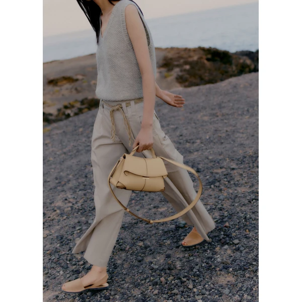Polène Mokki Mini in Sand Mokki Mini in Sand - Mini Bags - Parisian Luxury Leather Bag at Luxury Shoes 