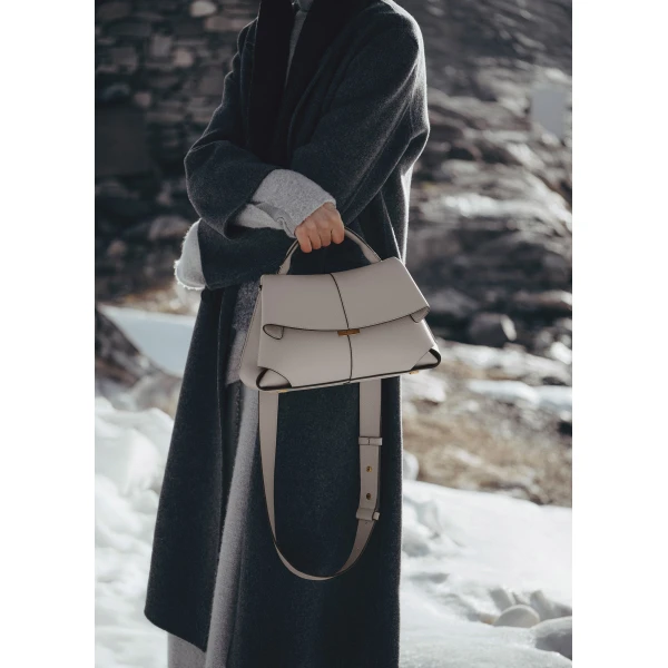 Polène Mokki in Mist Mokki in Mist - Shoulder & Crossbody Bags - Parisian Luxury Leather Bag at Luxury Shoes 